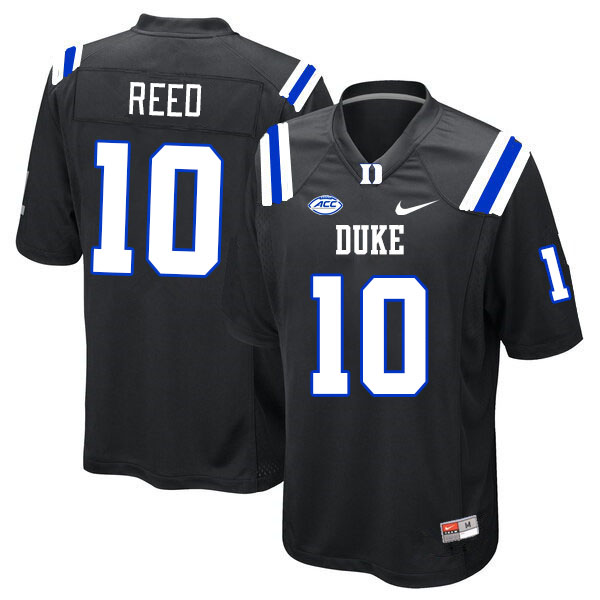 Men #10 Tyshon Reed Duke Blue Devils College Football Jerseys Stitched-Black